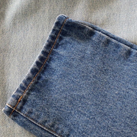 Revice Yin Yang Two Tone Crop Zipper Denim New Without Tag - Picture 12 of 13